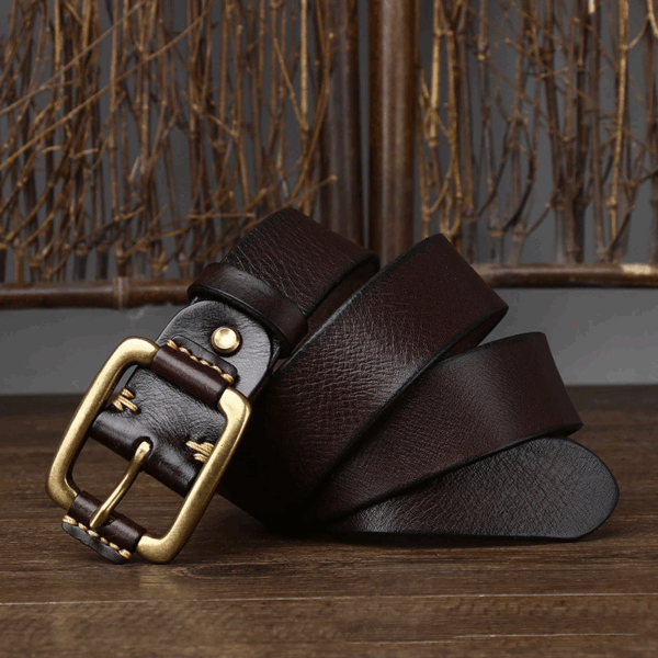 Cinto Masculino em Couro de Vaca - Belt Men - Imagem 11
