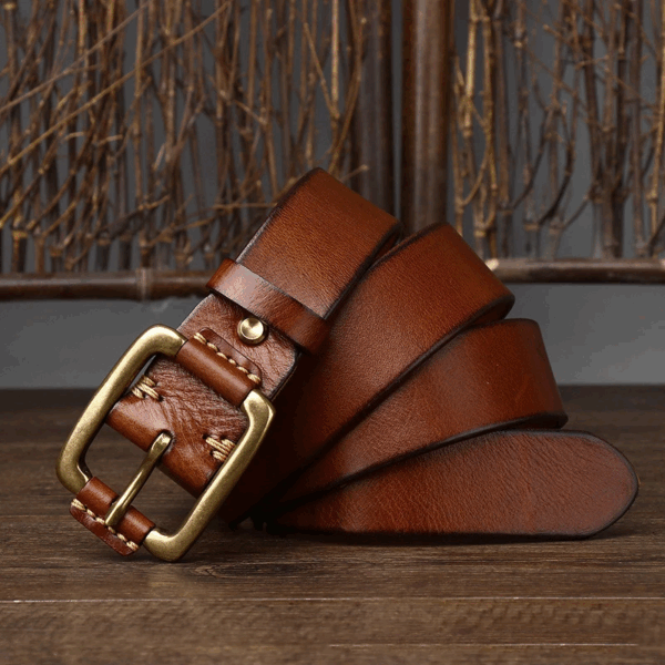 Cinto Masculino em Couro de Vaca - Belt Men - Imagem 10