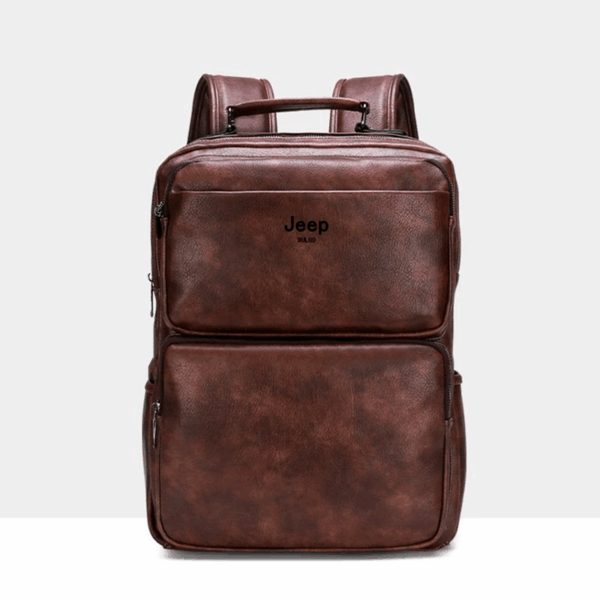 Mochila Jeep em Couro Genuino - Buluo Premium - Imagem 2