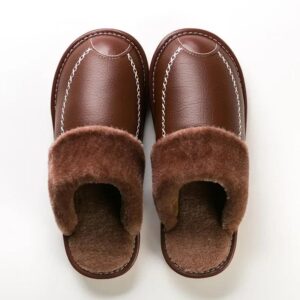 Pantufa Masculina em Couro Genuíno - Chevalier Comfort