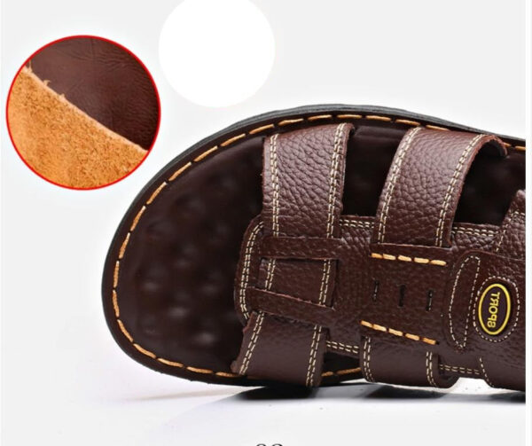 Sandália Masculina em Couro Genuino - Sebastian Premium - Imagem 4