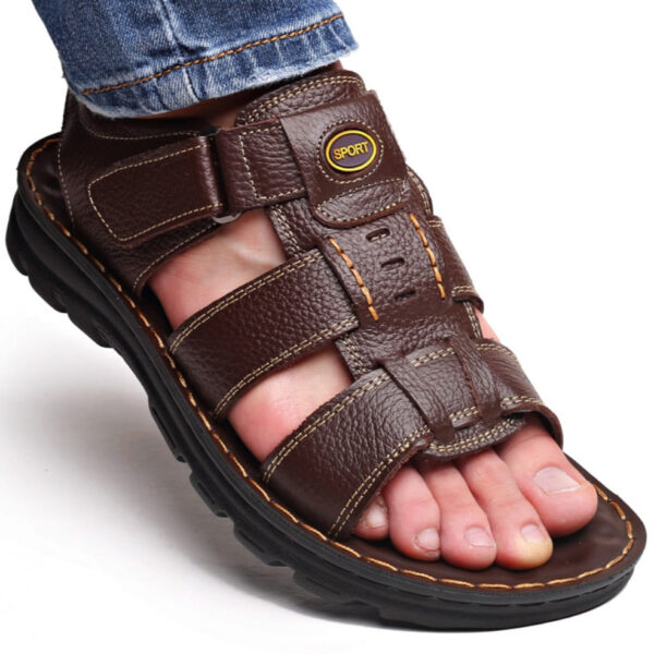 Sandália Masculina de Couro Genuino - Dominic Premium - Imagem 8