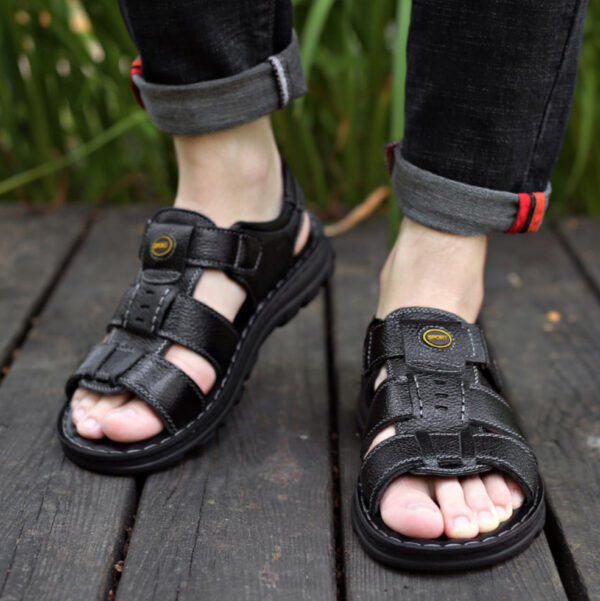 Sandália Masculina de Couro Genuino - Dominic Premium - Imagem 2